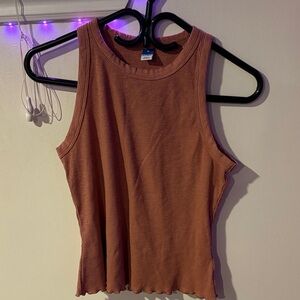Old Navy Women's Ribbed Tank Top - Rust